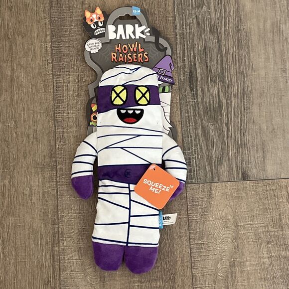 Bark Other - Bark: Mummy Fearest Dog Toy Plush Howl Raisers Squeaker Crinkle Floppy NEW